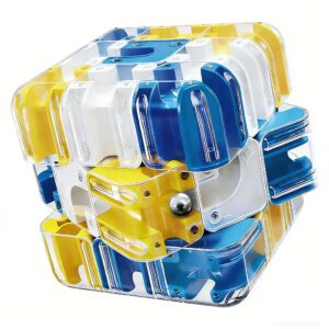 3D Labyrinth Würfe, 3D Labyrinth Zauberwürfel Puzzles Kugel Spielzeug Interaktives, Kugellabyrinth Zauberwürfel, Labyrinth 3D Puzzle Maze Cube, Gehirntrainingsspielzeug zum Stressabbau